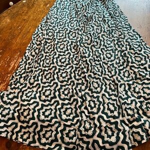 LOFT Black and White A-Line Maxi Skirt for Night Out NWT